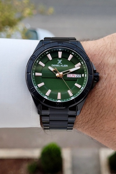 Daniel Klein Kadranı Yeşil Kordonu Siyah Renk 2 Yıl Garantili 43 Mm Göstergel...