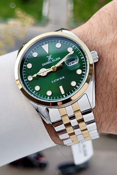 Daniel Klein Kadranı Yeşil Kordonu Gold Gümüş Renk İç Göstergeleri Aktif Hedi...