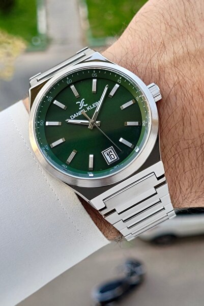 Daniel Klein Kadranı Yeşil Kordonu Gümüş Renk 42 Mm İç Göstergeleri Aktif Erk...