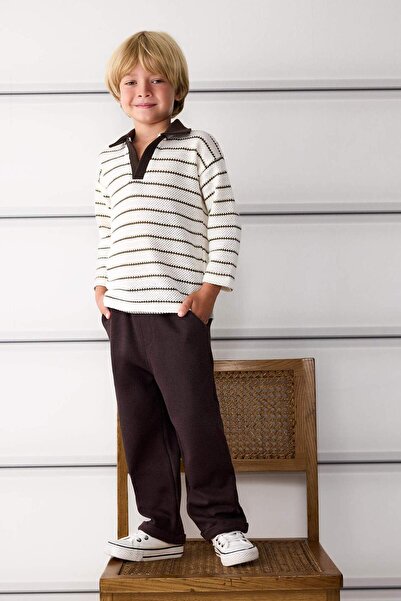 DeFacto Baby Boy Elastic Waist Pique Pants G1365A525Wn