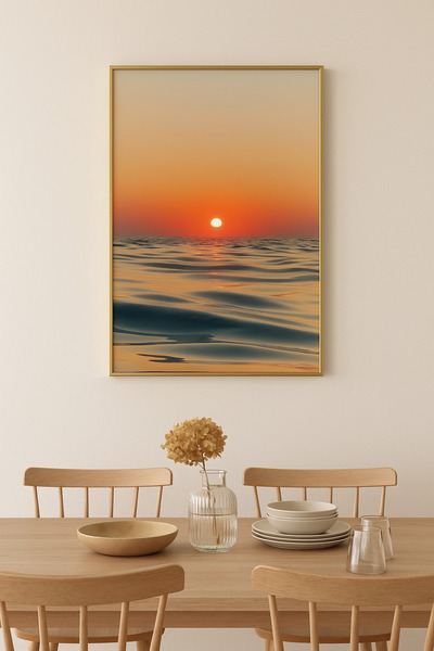 seninürünün Aurum Silence 01 – Pictură modernă unică cu cadru metalic din alu...