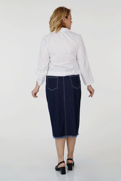 mardi exclusive Cămașă de damă din bumbac cu imprimeu mărime mare