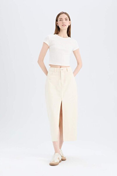 DeFacto Long Fit Jean Long Skirt E1294Ax25Sp