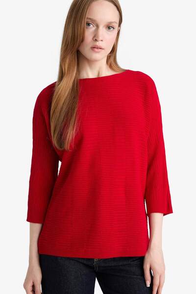 DeFacto Boat Neck Knitwear Sweater D7670Ax25Wn