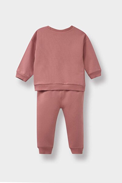 DeFacto Kız Bebek 2'li Takım Baskılı Sweatshirt Eşofman Altı E8993A525AU