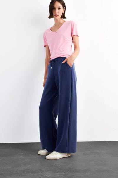 DeFacto V-Neck Modal Short Sleeve T-Shirt G0402Ax25Sm