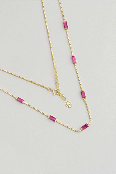 So CHIC... Berrak Güzellik  18 Ayar Sarı Altın Kaplama 45 Cm Gümüş Kolye