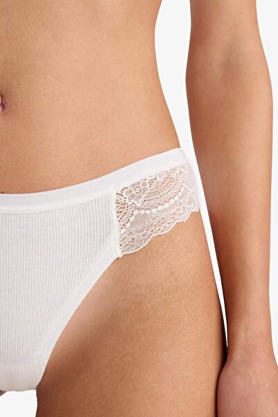 DeFacto Lace Detailed Ribana 2-Piece Brazilian Panties-Fall in Love F6603Ax25Hs