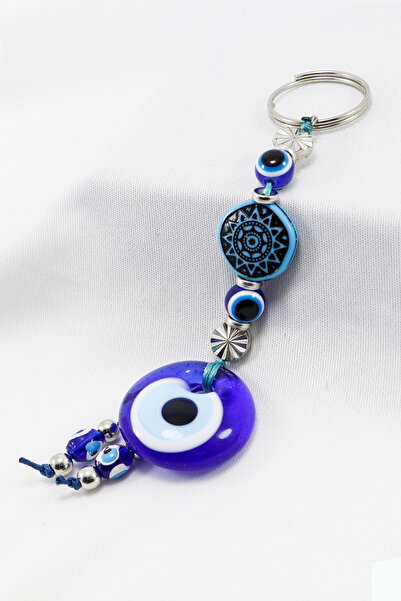 biuti Breloc cu mărgele din sticlă realizat manual cu model de soare, breloc ...