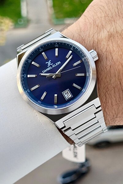 Daniel Klein Kadranı Lacivert Kordonu Gümüş Renk 42 Mm İç Göstergeleri Aktif ...