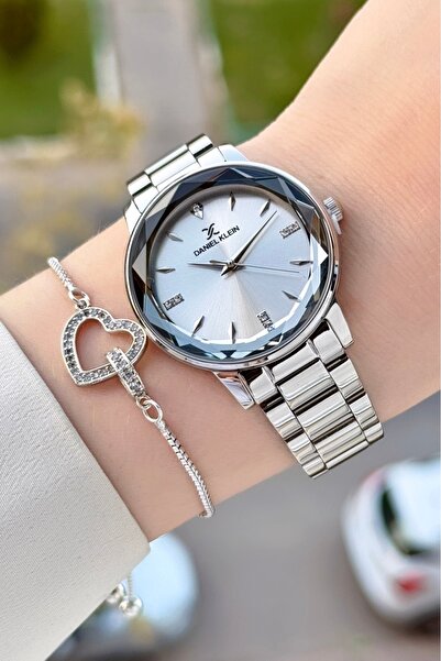 Daniel Klein Gümüş Renk 34 Mm Kadın Kol Saati ve Bileklik
