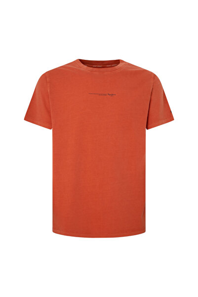Pepe Jeans Bisiklet Yaka Baskılı Kiremit Erkek T-Shirt PM509231 165 DAVE TEE