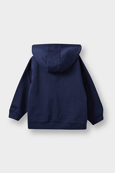 DeFacto Erkek Bebek Kapüşonlu Basic Düz İçi Yumuşak Tüylü Fermuarlı Sweatshirt A7387A525AU