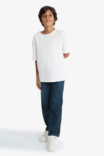 DeFacto Erkek Çocuk Straight Fit Düz Paça Jean Pantolon F0455A825AU