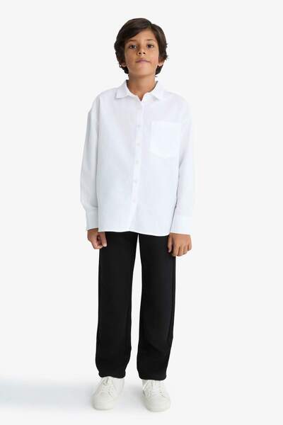 DeFacto Boy's Standard Leg Trousers with Elastic Waist G2142A825Au