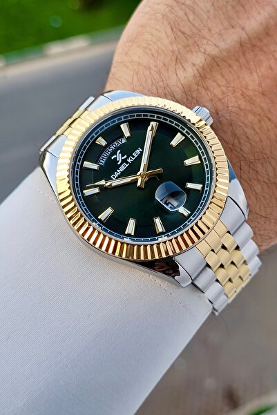 Daniel Klein Kadranı Yeşil Kordonu Sarı Gri Renk Ayarlanabilir Kordonlu 42 Mm...