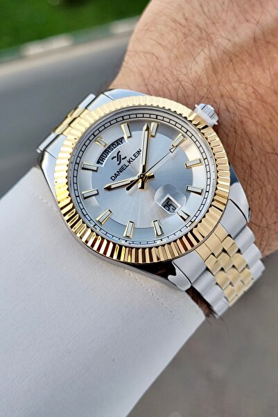 Daniel Klein Sarı Gri Renk Ayarlanabilir Kordonlu 42 Mm Fonksiyonel Erkek Kol...