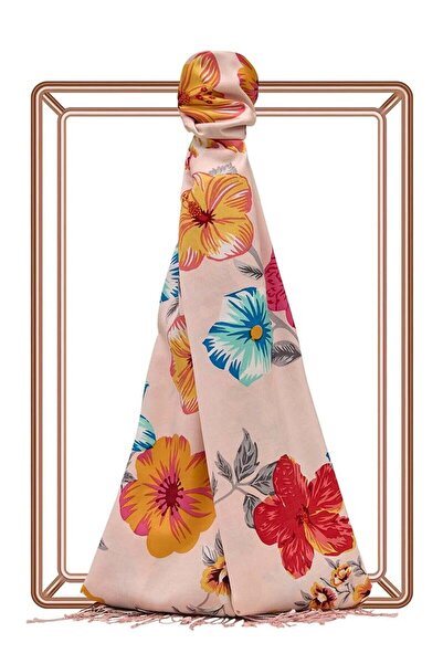 ipekevi İpekevi 6107 Μεταξωτό σάλι με σχέδιο πετουνίας