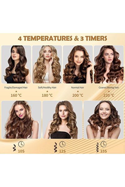 Joy CARE Professional Hair Curler FDJ-13503 Black/Rose Gold