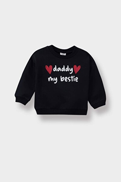 DeFacto Baby Girl Crew Neck Printed Soft Furry Sweatshirt E9214A525Au