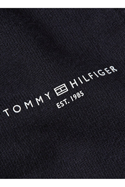 Tommy Hilfiger Lacivert Kadın Yüksek Bel Standart Fit Baskılı Eşofman Altı REG MINI CORP SWEATPANTS