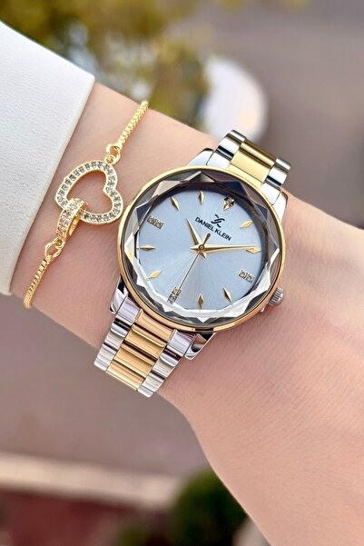 Daniel Klein Altın Metalik Renk 2 Yıl Garantili 34 Mm Kadın Kol Saati ve Bile...