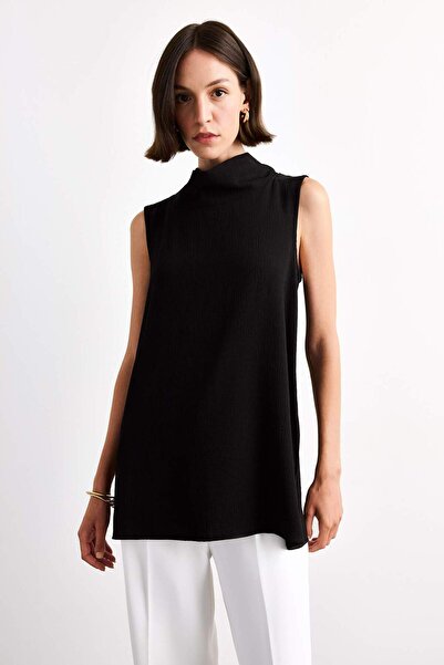 DeFacto Relax Fit Balıkçı Yaka Twill Kolsuz Bluz G0239AX25SM