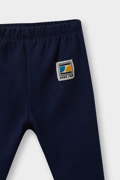 DeFacto Erkek Bebek 2'li Takım Etiket Baskılı Sweatshirt Eşofman Altı F1589A525AU