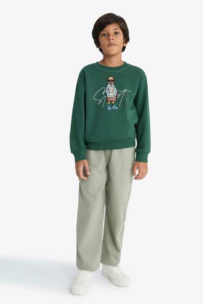 DeFacto Boy's Loose Fit Standard Leg Gabardine Trousers F2478A825Au