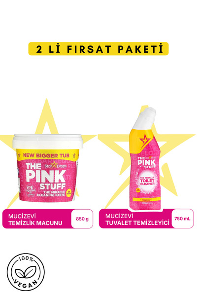 ThePinkStuff Mucizevi Temizlik & Tuvalet Hijyen SETİ – Macun 850 g + Tuvalet ...