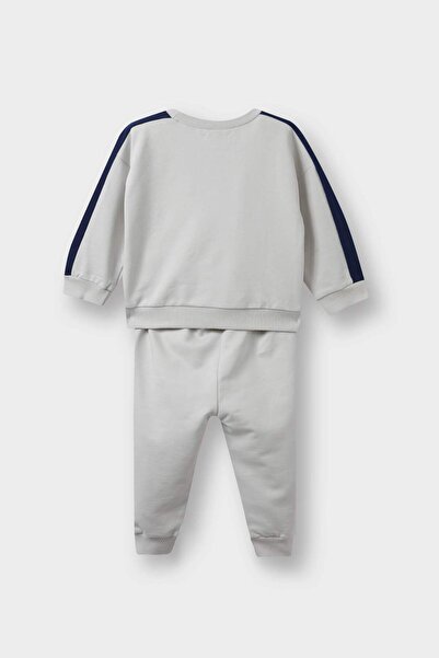 DeFacto Erkek Bebek 2'li Takım Okul Baskılı Sweatshirt Eşofman Altı F3301A525AU