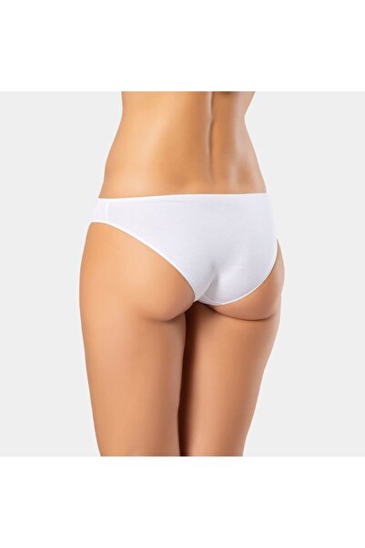 TÜREN Γυναικείο εσώρουχο μπικίνι από βαμβάκι 3 τεμαχίων χωρίς ραφές Lycra 924/Λευκό-Μαύρο-Νυχτερίδα