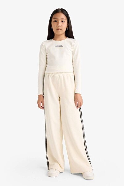 DeFacto Kız Çocuk Beli Lastikli Wide Leg Geniş Paça Eşofman Altı F5262A825AU