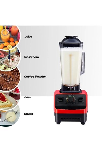 Silly fish خلاط احترافي من دي كيه إتش مع وعاء سعة 2.5 لتر، محرك بقوة 4500 واط، 15 إعداد سرعة (وعاء إضافي لطحن التوابل) - لون