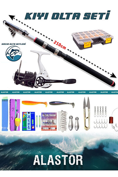 ALASTOR Hazır Tam Takım Kıyı Olta Seti 210cm 75-150gr Hobi Kıyı Olta Seti