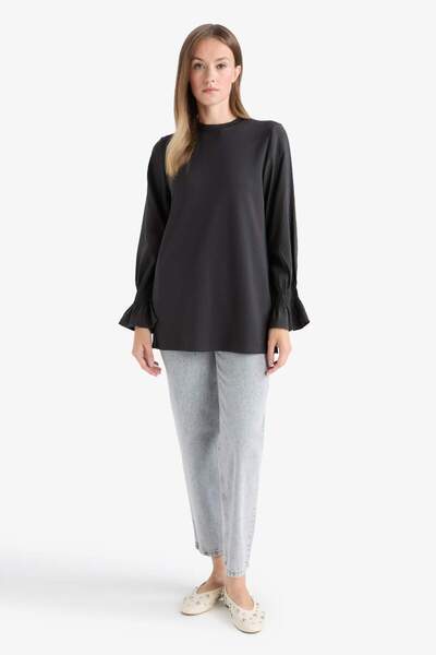 DeFacto Regular Fit Crew Neck Long Sleeve Tunic F6165Ax25Au