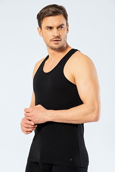 Cacharel Men's Halter Neck Sports Tank Top 1302/Black
