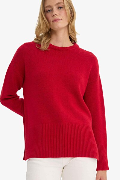DeFacto Oversize Wide Fit Crew Neck Knit Sweater F5419Ax25Wn