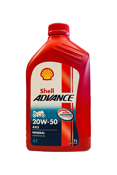 SHELL Yağ 20/50 Advance 4t Ax3 Mineral 1 L Motosiklet Yağı