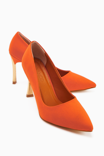 İncimoda Stiletto Women's Heeled Shoes Comfortable Vegan Leather Daily and Special Occasion