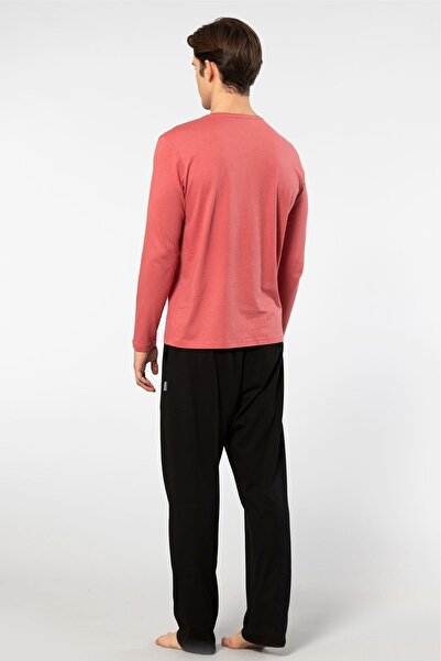 Cacharel Men's Long Sleeve Modal Pajama Set 2237/Coral