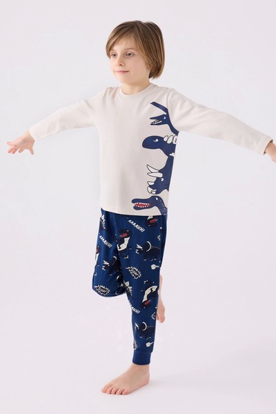 Rolypoly Boy's Blue Long Sleeve Pajama Set