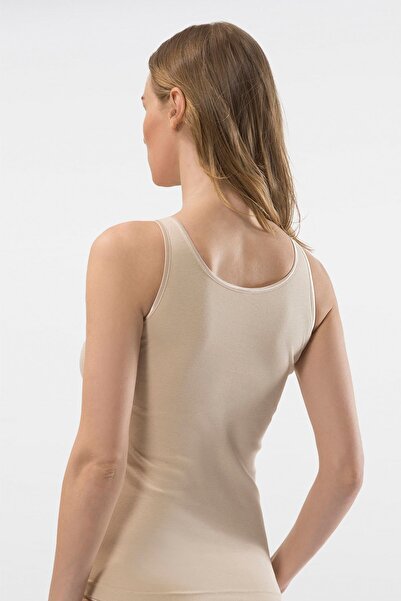 TÜREN Women's U-Neck Strap Camisole 2-Pack Cotton Undershirt 211/Skin