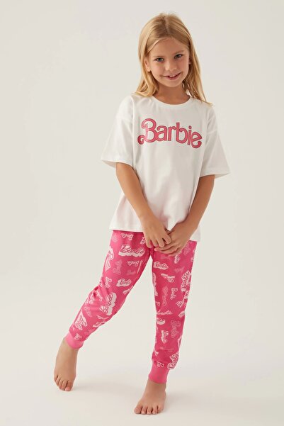 Barbie Set de pijamale pentru fete Cool Cream