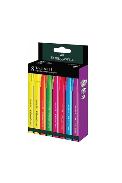 Faber Castell Fosforlu Kalem 38 Neon 8’li 2022