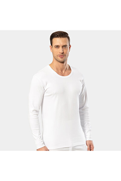 TÜREN Ανδρικό μακρυμάνικο εσώρουχο Interlock 116/Λευκό