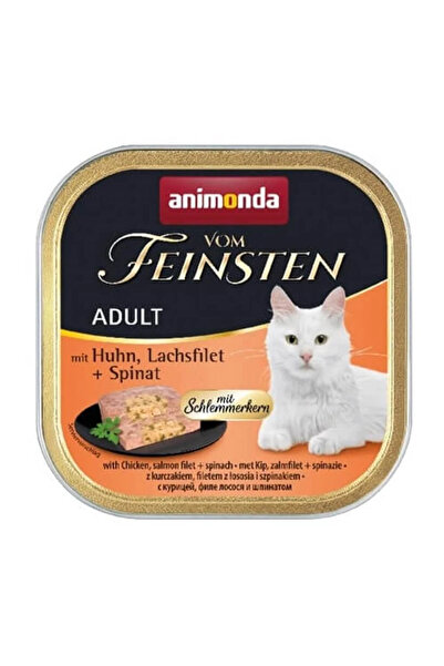 Animonda Vom Feinsten Tavuklu, Somon ve Ispanaklı Yetişkin Kedi Konservesi 100gr
