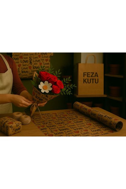 Feza Kutu Package Paper Kraft Paper Wrapping Paper Gift Paper New Year's Dowry Packaging Paper 70x100 (10 PCS)