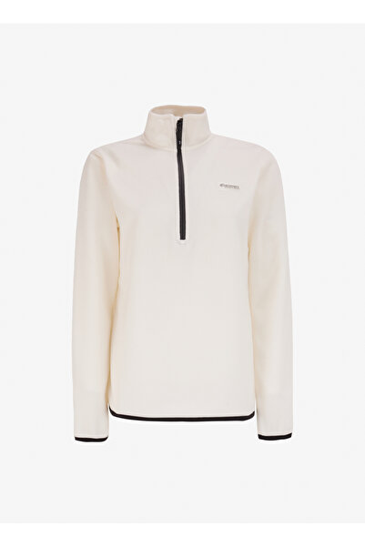 Discovery Expedition Beyaz Kadın Dik Yaka Basic Polar Sweatshırt D4WL-SWT3929