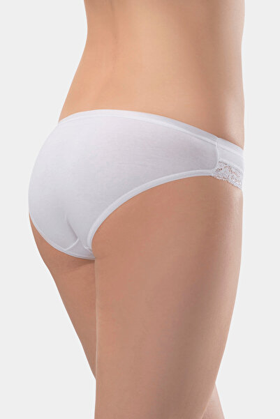 TÜREN Bikini cu volane din lycra pentru femei (pachet de 2) 238/alb